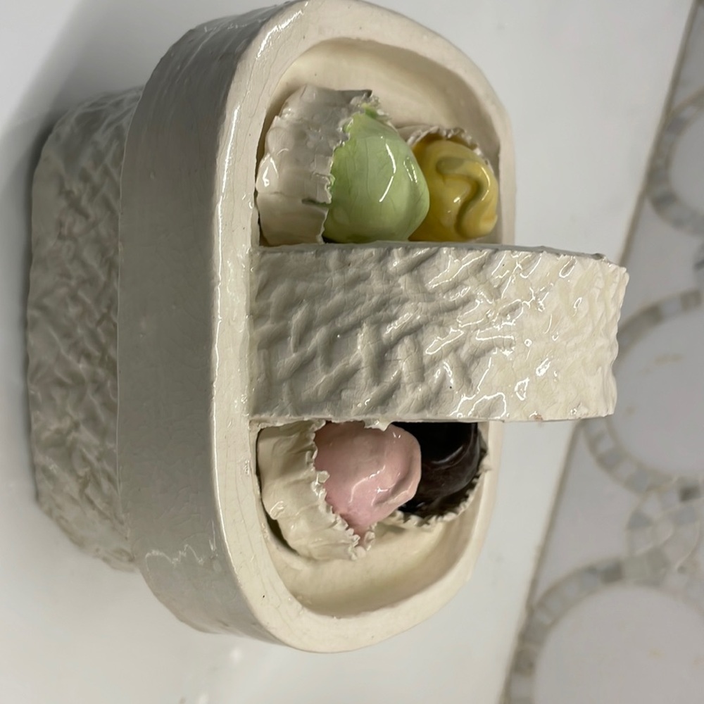 Adorable hand made ceramic candy dish